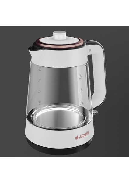 Beyaz LED Işıklı Cam Kettle, Pratik ve Şık Su Isıtıcı fiyatları