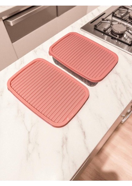 2'li Pudra Pembe Saklama Kabı / Şeffaf / Plastik /renkli Kapak