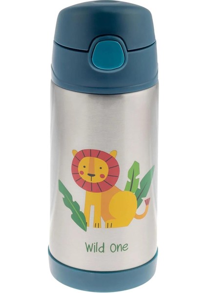 Kapaklı Paslanmaz Pipetli Suluk Hayvanat Bahçesi - Mavi