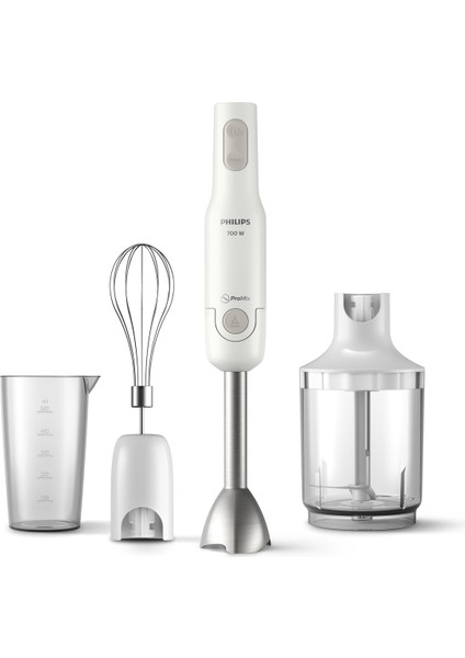 700W Metal Çubuklu, 0.5l, Xl Doğrayıcı, Çırpıcı, Beyaz, 3-Pin, 2 Yıl Garanti