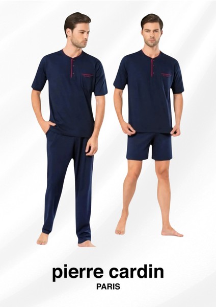 Erkek Giyim 3'lü Kısa Kollu %100 Pamuklu Pijama Takımı O1.l0.ı2.vpc.24