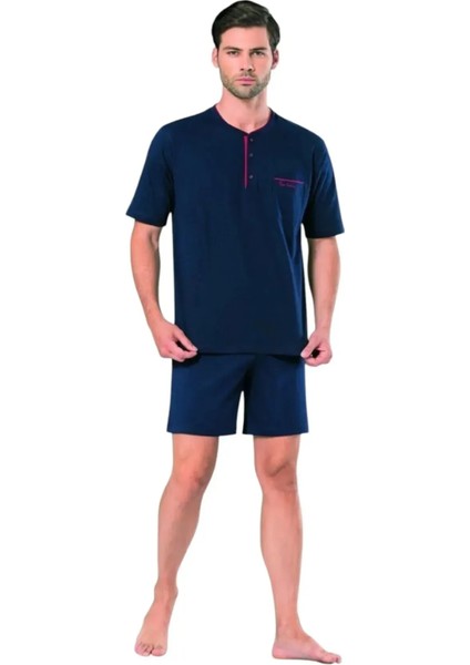 Erkek Giyim 3'lü Kısa Kollu %100 Pamuklu Pijama Takımı O1.l0.ı2.vpc.24 fırsatları