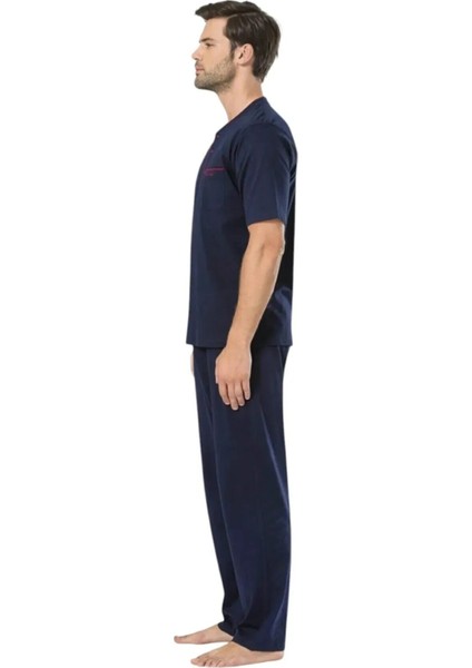 Erkek Giyim 3'lü Kısa Kollu %100 Pamuklu Pijama Takımı O1.l0.ı2.vpc.24 indirimleri