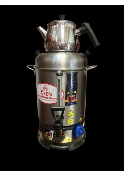 Şık Metalik Mini Çay Makinesi 6 Lt, Tek Demlikli, Pratik ve Kullanışlı Tasarım