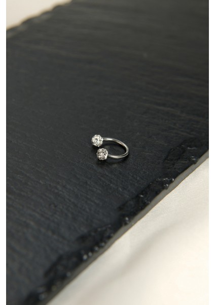 Iki Ucu Disko Topu Model Taşlı Hem Tragus Hem Kıkırdak Piercing fiyatları