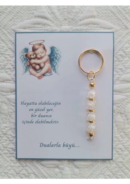 24 Adet Yeni Doğan Hastane ve 40 Mevlidi Bebek Mevlidi Dağıtmalık Beyaz Anahtarlık Hediyelik fiyatları