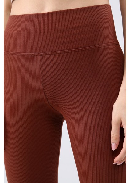 Bordo Yüksek Bel Fitilli Tayt 0608 fiyatları