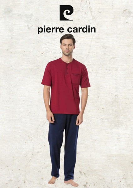 Erkek Giyim 3 Parça Penye %100 Pamuklu Bordo Pijama Takımı (2 Adet Hediye Çorap) OL.PC.5370.001 fiyatları