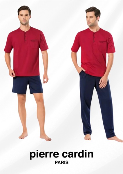 Erkek Giyim 3'lü Kısa Kollu %100 Pamuklu Pijama Takımı O1.l0.ı2.vpc.24
