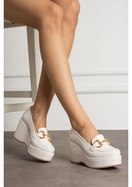 Dolgu Topuklu Tokalı Kadın Ayakkabı fiyatları