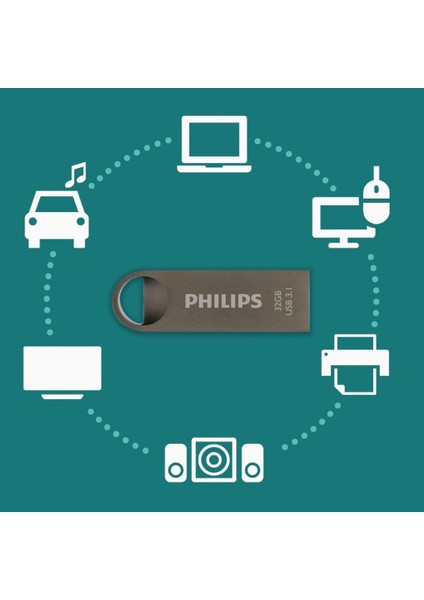 Phılıps FM32FD165B, 32GB, USB 3.1, Moon, Uzay Grisi, Flash Disk indirimleri