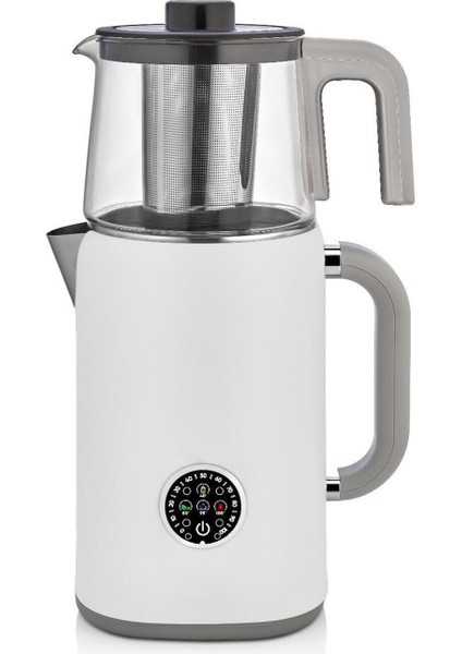 Beyaz Dijital Yeni Nesil Çay Makinesi, Modern ve Şık Tasarım