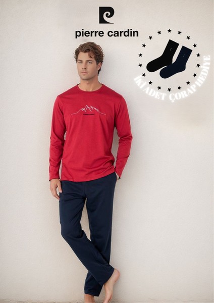 Erkek %100 Pamuk Uzun Kollu Pijama Takımı OL.PC.6101.001
