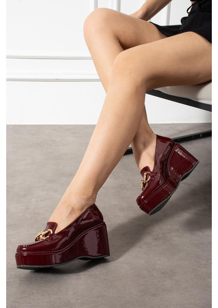 Dolgu Topuklu Tokalı Kadın Ayakkabı fiyatları