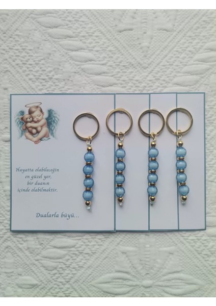 72 Adet Yeni Doğan Hastane ve 40 Mevlidi Bebek Mevlidi Dağıtmalık Mavi Anahtarlık Hediyelik fırsatları