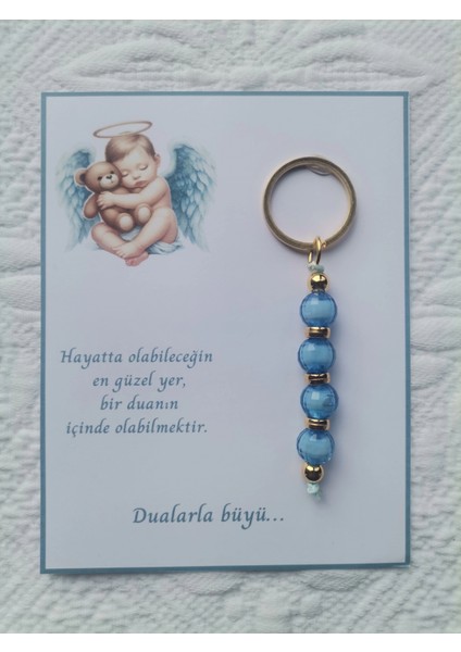 72 Adet Yeni Doğan Hastane ve 40 Mevlidi Bebek Mevlidi Dağıtmalık Mavi Anahtarlık Hediyelik indirimleri