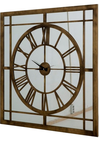 Rome Metal Akrep Yelkovan Duvar Saati 100x100cm modelleri