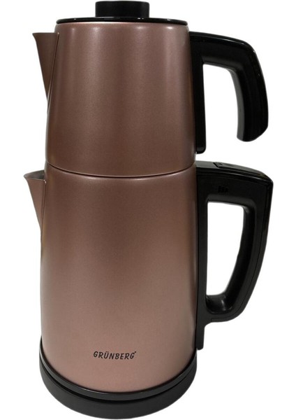 1850W Paslanmaz Çelik Çay ve Su Isıtıcı, Kahverengi, Çift Fonksiyonlu, Pratik Kullanım