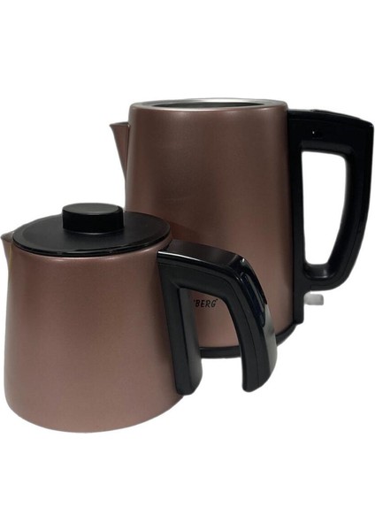 1850W Paslanmaz Çelik Çay ve Su Isıtıcı, Kahverengi, Çift Fonksiyonlu, Pratik Kullanım fiyatları