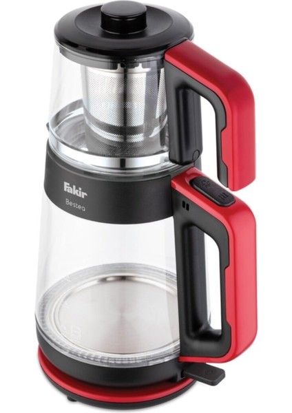 Kırmızı Siyah Çay Makinesi 1900 W Cam Tasarım fiyatları