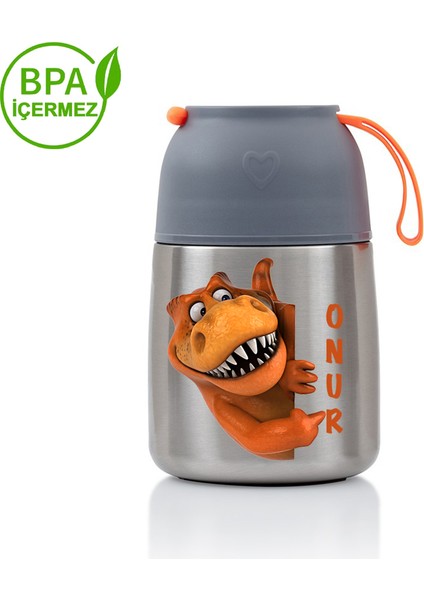 Kişiye Özel 450ML Bebek Mama Saklama Termosu Vakumlu Çift Taraflı Termos