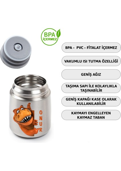 Kişiye Özel 450ML Bebek Mama Saklama Termosu Vakumlu Çift Taraflı Termos fırsatları