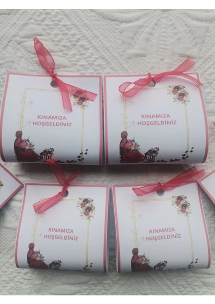75 Adet Özel Tasarım Hazır Paketlenmiş Kınamıza Hoşgeldiniz Yazılı Hediyelik Dağıtmalık Kına indirimleri