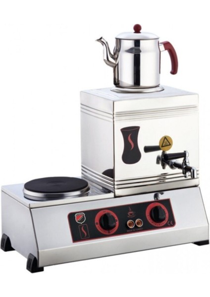 Gri Silverinox Elektrikli Çay Ocağı, Kapaklı, 1 Demlik, Ekonomik ve Kullanışlı