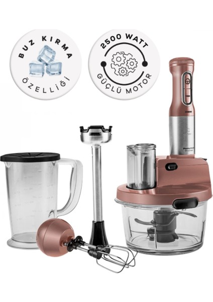 2500W Turbo Mutfak Robotu, 4 Çelik Bıçak, Rendeleme, Dilimleme ve Doğrayıcı indirimleri