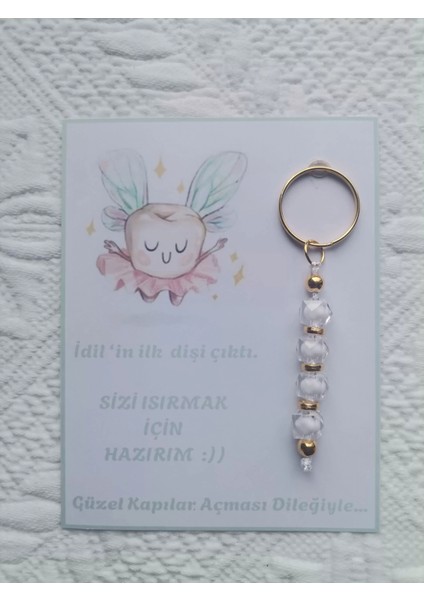 24 Adet Kişiye Özel Ilk Dişim Çıktı,diş Mevlidi, Diş Buğdayı Dağıtmalık Beyaz Anahtarlık Hediyelik fiyatları