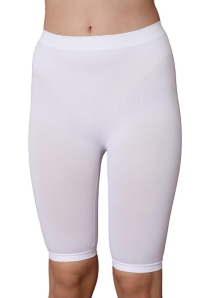 Beyaz 3856 Soft Kapri Tayt