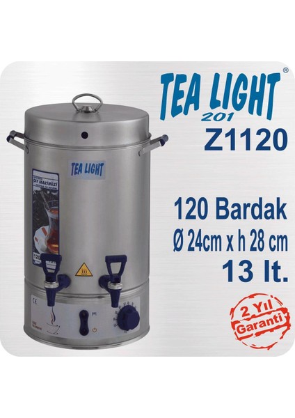 Gri Çay Makinesi 120 Brd, 13 Litre, Teknolojik ve Şık Tasarım