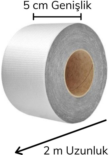 2 mt Yüksek Sıcaklık Dayanan Su Geçirmez Çatı Duvar Çatlak Onarıcı Yapışkan Bant Folyo 5 cm (5313) modelleri