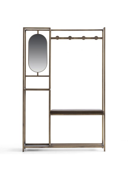 Gomez Antre Aynalı Metal Ahşap Raflı Askılıklı Ayakkabılık fiyatları