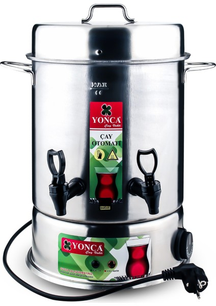 Yeşil Elektrikli Çay Otomatı, 160 Bardak Kapasiteli Semaver