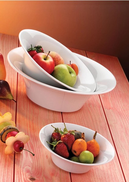 Kütahya Porselen Tavola 27 Cm.meyvalık Dekorsuz Kase