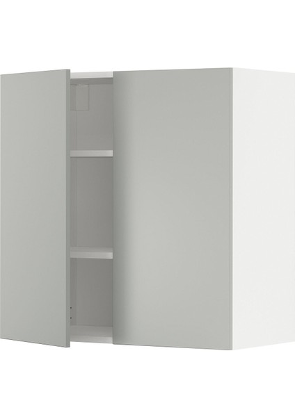 Mutfak Duvar Dolabı, Havstorp Açık Gri, 80X80 Cm, 2 Kapaklı