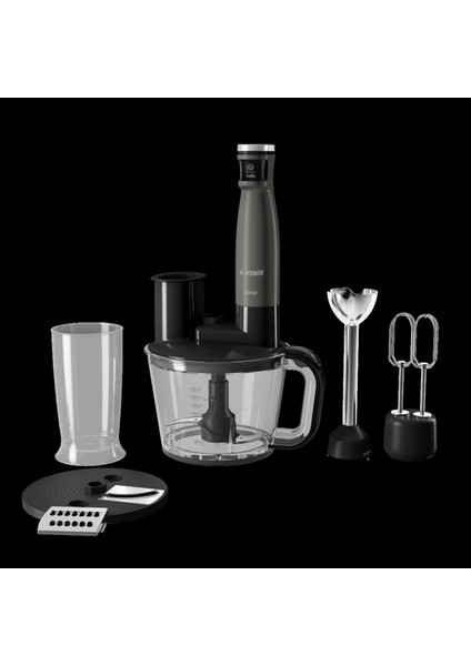 El Blender Seti Gri Beyaz, Çok Amaçlı ve Kullanışlı Mutfak Aleti