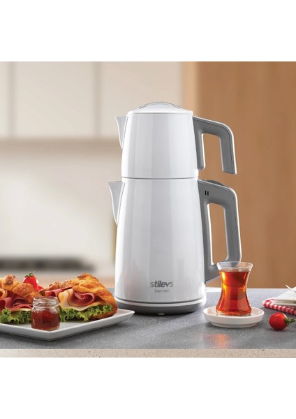 Şık ve Dayanıklı Inox Çay Makinesi, Beyaz Renkli, Modern Tasarım. fiyatları