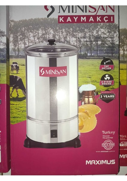 10 Lt Yayık Makinesi, Mini San Kaymakçim, Gümüş Renkli, Dayanıklı ve Kullanışlı