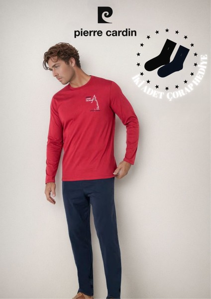 Erkek %100 Pamuklu Uzun Kol Pijama Takımı OL.PC.6103.001