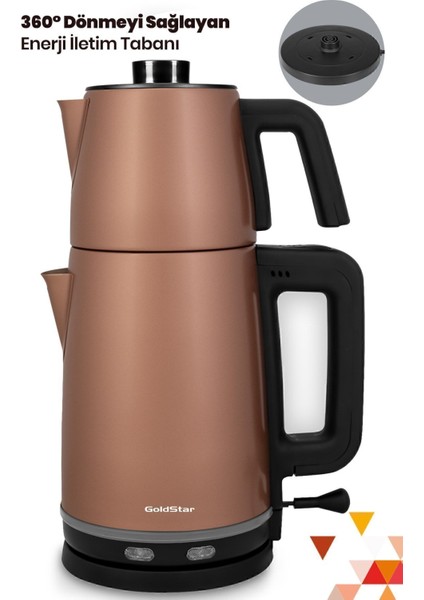 Paslanmaz Çelik Çay ve Su Isıtıcı, 2200W, Şık ve Dayanıklı Tasarım indirimleri