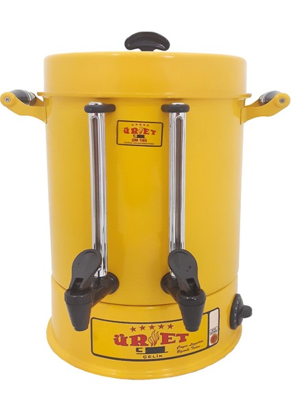 9 Litre Boyalı Çay Makinesi, Gri, Dayanıklı ve Pratik Kullanım