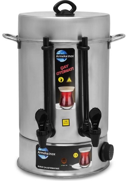 Güçlü ve Şık Otomatik Çay Makinesi, 40 Bardak Kapasite, Modern Tasarım