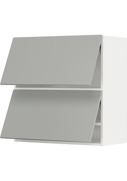 Mutfak Yatay Duvar Dolabı, Havstorp Açık Gri, 80X80 Cm, 2 Kapaklı