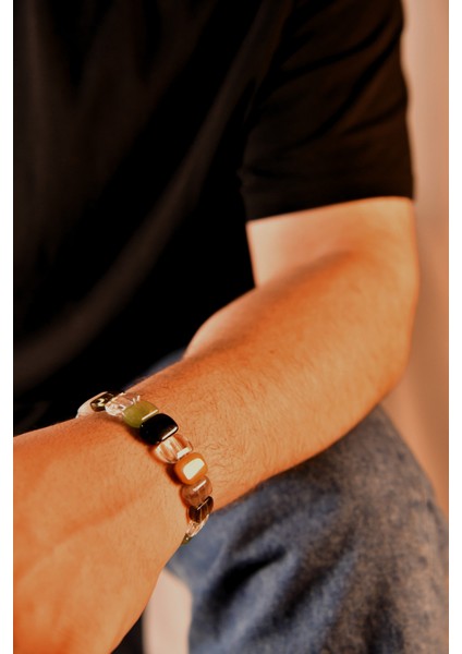 Çakra Taşlı Özel Kesim Doğal Taş Unisex Bileklik fırsatları