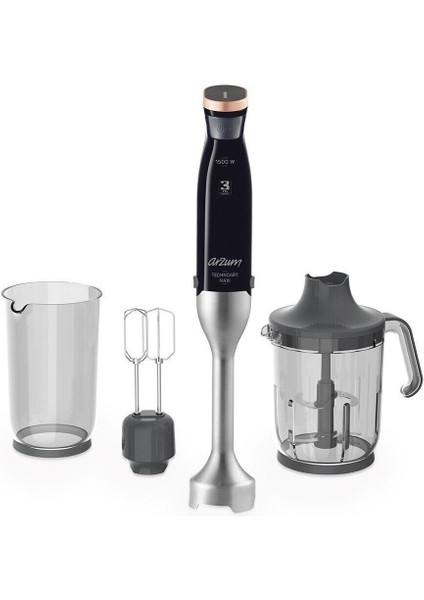 Güçlü 1500 W Blender Seti, Siyah, Çok Fonksiyonlu ve Dayanıklı Tasarım