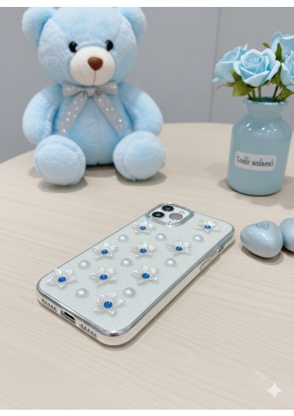 Iphone 11 Uyumlu 3D Kabartmalı Amazon Zambağı ve Inci Süslemeli Kılıf fiyatları