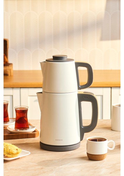 Şık ve Fonksiyonel 2'li Çelik Çay Makinesi, Modern Tasarım ve Kullanım Kolaylığı