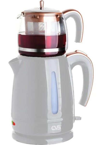 Şık Beyaz Plastik Cam Elektrikli Çay Makinesi Dn 1547